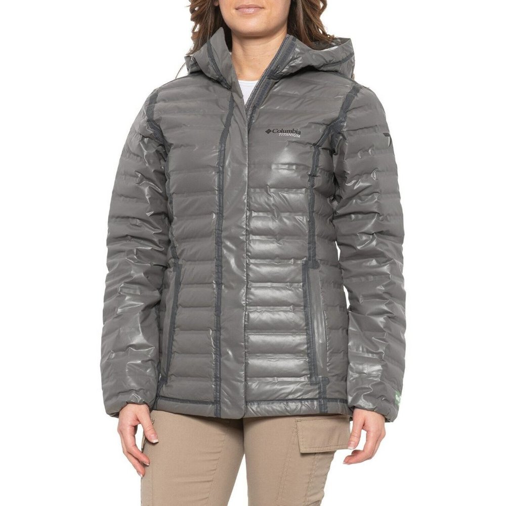 NEW $280 Columbia Titanium OutDry Extreme Eco Down Jacket! XS Sm Gray